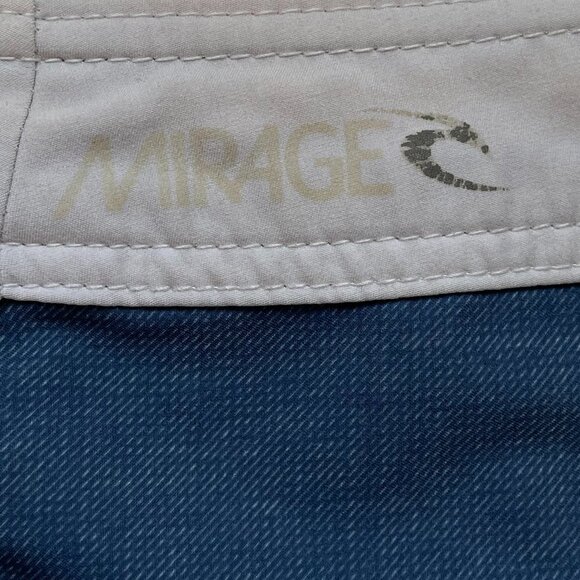 Rip Curl Board Shorts Stretch Blue and Cream with Hawaiian Print - Picture 5 of 7